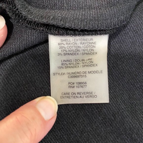 ALICE + OLIVIA Rema Black Textured Ponte Fit & Flare Dress S - Picture 6 of 12